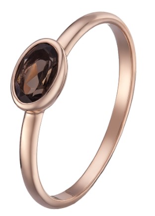 Кольцо из красного золота Акварель с раухтопазом. Артикул:110373710101 - Ювелирный Дом SOVA Jewelry House 