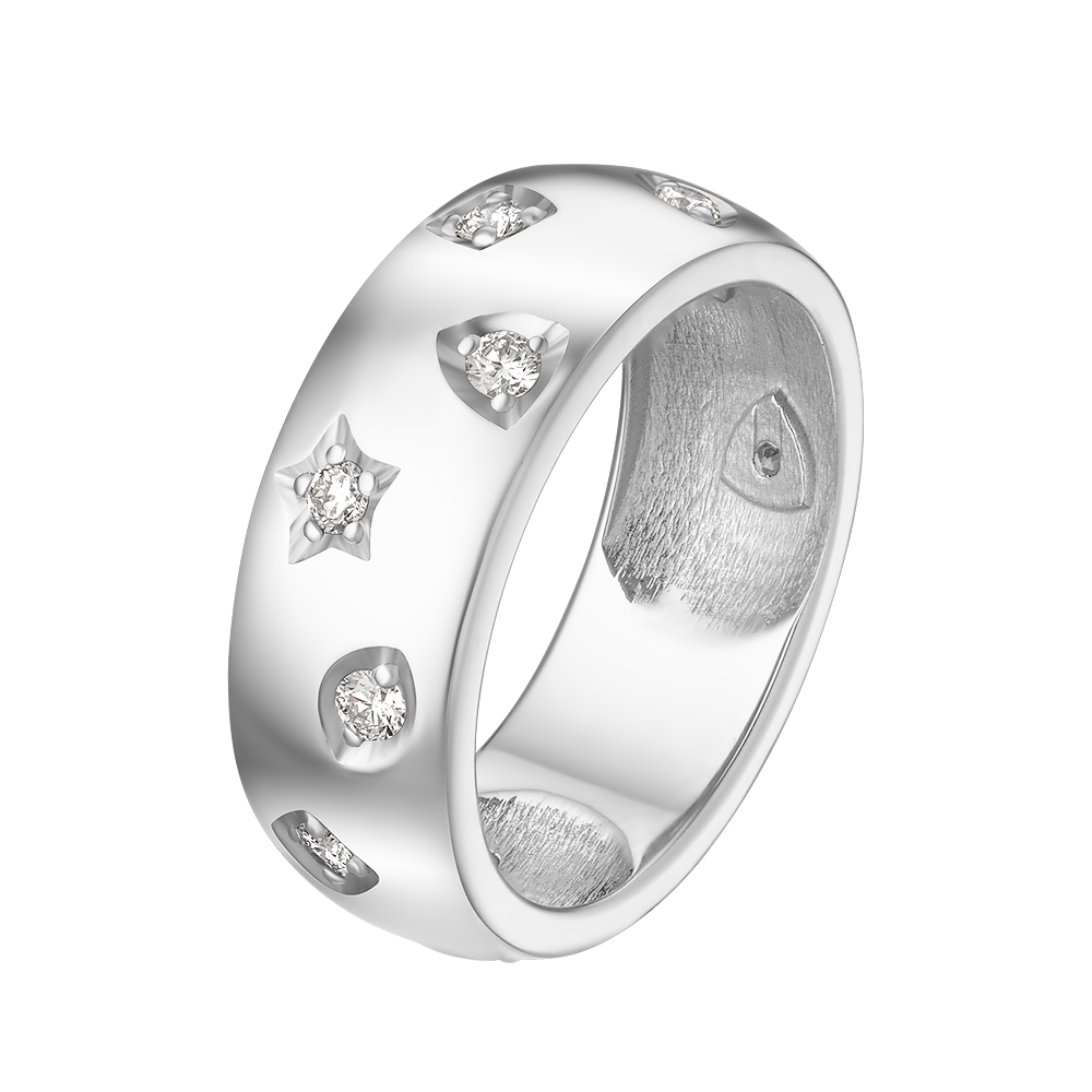 Кольцо из белого золота с бриллиантами Dress code. Артикул: 110762420201 - Ювелирный Дом SOVA Jewelry House 