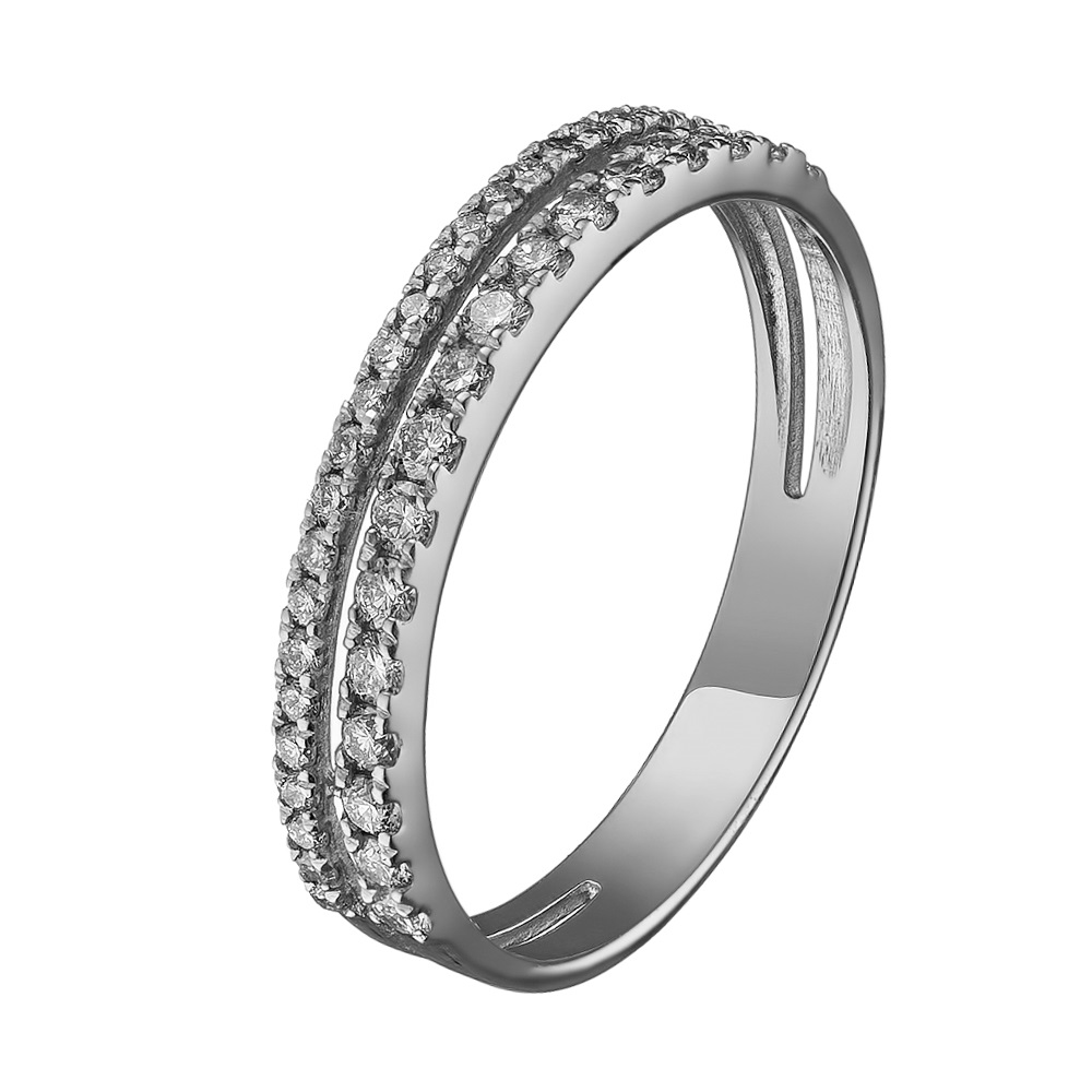 Кольцо из белого золота с бриллиантами Dress code. Артикул: 110596820201 - Ювелирный Дом SOVA Jewelry House 